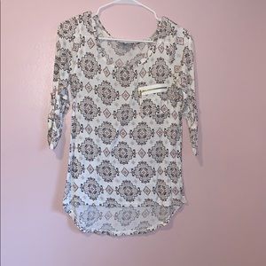 Patterned White Top